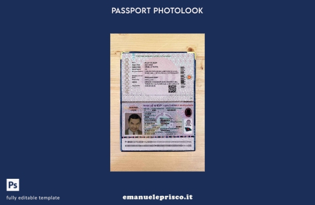 stile verificato modello di aspetto fotografico presente del passaporto elettron